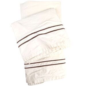 Williams Sonoma Chambers Italian Hotel Embroidered King Sham Set - Ivory/Brown